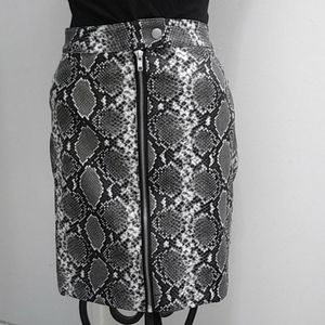 Snake print skirt